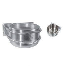 MANGIATOIA ACCIAIO TONDA DA PARETE Secchi & Mangiatoie 